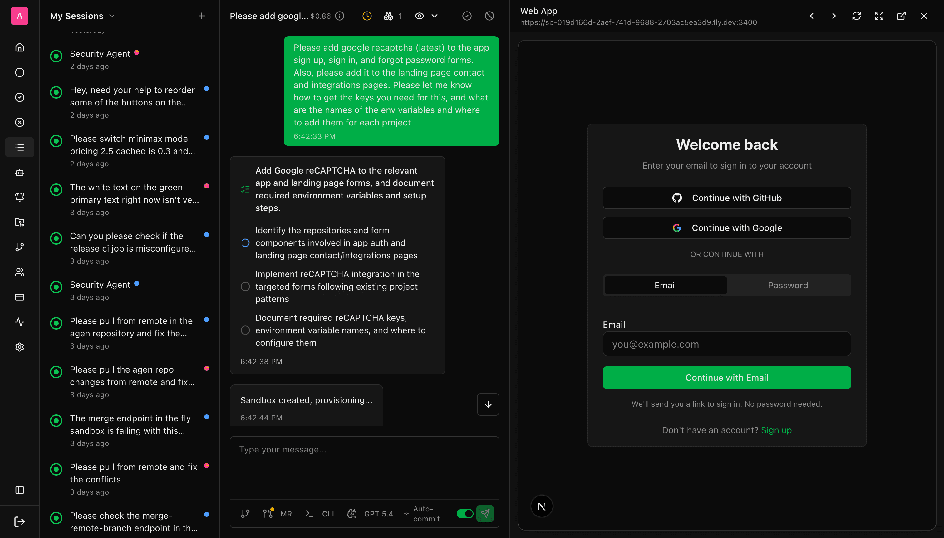 Preview and merge view